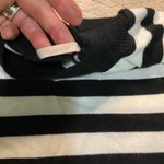 Forever 21 Stripe Sweater Black White Womens Medium Cropped 3/4 Sleeve Photo 4