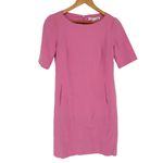 Trina Turk Kiosk Pink Shift Dress size 0 Short Sleeves Crew Neck Photo 2