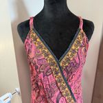 Maurice's NWT  High Low Midi Dress Paisley Floral V-Neck Boho Pink‎ Strappy XXL Photo 9