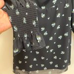 Wilfred Emmylou Mini Dress Puff Sleeve Forget Me Not Floral Black Size 4 Photo 9