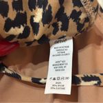 Aerie Leopard Longline Triangle Bikini Top Women’s size Medium Swim Tan Neutral Photo 7