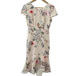Amanda Uprichard Amanda‎ Uprichard Floral Satin Evalina Ruffled Hem Midi Dress Size Small Photo 3