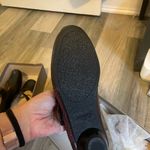 Chic Burgundy Leather Flats for Women Brown Size 6 Photo 1