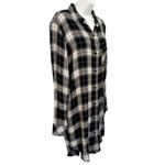 Rails  Black White Plaid Button Down Long Sleeve Bianca Soft Shirt Dress size M Photo 6