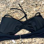 Victoria's Secret Swim Bikini Top Black Wireless Halter XL Beach Coastal Boho Photo 6
