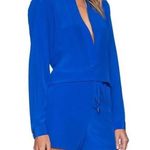 Karina Grimaldi Paolo Romper Cobalt Royal Blue Silk Size Small Lace Revolve Photo 0