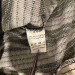 Samsara Size 10 Black Cream Knit Chevron Long Sleeve Dress Faux Leather Pockets Photo 9