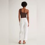 Quince  100% European Linen Pants White Medium Beach Coastal Vacation Athleisure Photo 2