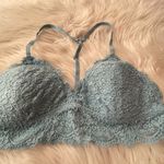 Aerie Eyelash Lace Light Blue Padded Bralette Photo 1
