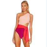 Beach Riot  Carlie Ribbed Cutout Tie One Piece Swimsuit from Anthropologie Photo 1