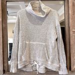 Textured Pullover Oatmeal Cowl Drape Neck Womens Cozy Sweater Brown Size M Photo 0