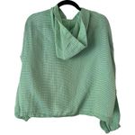 Girl Rebel Green Plaid Cropped Vintage Lightweight Hooded Jacket Size Medium Photo 2