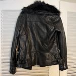 Forever 21 SM motorcycle leather faux fur collar jacket Photo 1