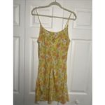 RVCA  Womens Large Green Floral Mini Dress Retro Hippy Beach Strappy Coconut Girl Photo 2
