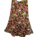 Elementz Vintage Brown & Pink Flower MIDI Panel Skirt size Medium Photo 0