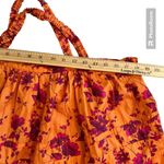 Roopa Pemmaraju Anthro Beaded Strappy Camisole Top Orange Floral Size XL NWOT Photo 5