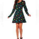 Tipsy Elves  Long Sleeve Twinkle Light Dress Size Medium Photo 5