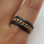 Black Tone Spinner Ring Size Photo 1