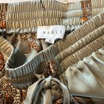 NWOT MABLE Boutique Sage Green Satin Cheetah Drawstring Pull On Shorts Small​ Photo 6