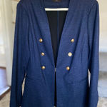 Lane Bryant  Navy Blue “The Bryant Blazer” Double-Breasted Jacket 16 Business Photo 0