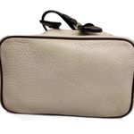 Dooney & Bourke DOONEY BOURKE Vintage Cream and Brown Leather Trim Bucket Bag Photo 5