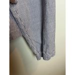Melrose and Market Blue White Striped Blouse Lace Eyelet Detail Size Large Photo 6