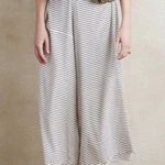 Faithfull the Brand Soleil Striped High Slit Wide Leg Pants White (Small) swim Photo 0
