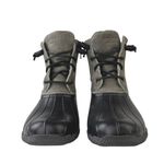 Sperry  Saltwater Women's Grey/Black Leather Lace Up Ankle Rain Duck Boots Size 9 Photo 1