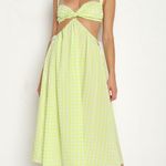 For Love & Lemons  Maureen Dress Midi Neon Green Photo 0