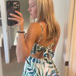 Patterned Open Back Romper Multiple Photo 1