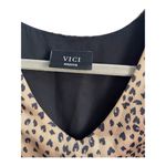 VICI  Satin Leopard Print Balloon Sleeve Midi Size Medium Photo 4