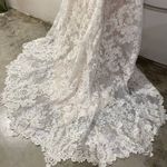 Sottero & Midgley Chauncey Lace Long Sleeve Train Wedding Gown in Ivory Blush Pink Size 8 Photo 2
