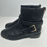 Jack Rogers Women's Eliza Moto Boots in Black Leather Size 8 Photo 4
