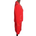 Vintage Penney’s International tipped coral 100% wool three piece skirt suit 12 Red Size 6 Photo 2