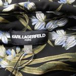 Karl Lagerfeld NEW  Paris button-front floral print‎ shirt, S, black+ Photo 7