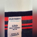 Old Navy  Red Navy Blue Striped 3/4 Sleeve Shirt Dress Women's Size Small Photo 1