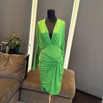 Women’s Sexy Green Long Sleeve BodyCon Party Dress Size 10/12 NEW Photo 2