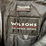 wilson's leather Y2k VTG  mid length leather jacket biker moto grunge vampy goth S Photo 7