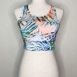 Colorful Racerback Women’s Sports Bra Blue Photo 3