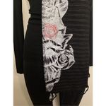 Lauren Moshi New.  black floral stripe scarf. Retails $169 Photo 10