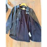 Abercrombie & Fitch NWT Oversized Vegan Leather Shirt Jacket Size Large Photo 4