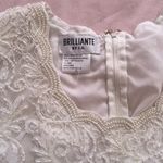 Vintage White Beaded Lace Top Size L Photo 1