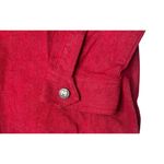 Bob Mackie Womens  Wearable Art Red Denim Western Embroidered Big Shirt Jacket L Photo 2