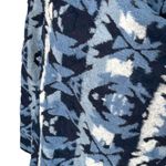 Lucky Brand  Small Draped Cardigan Abstract Open Front Long Sleeve Stretch Blue Photo 1