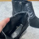 ZARA Woman Black Leather Quilted Suede Ankle Booties Women’s EU 36 US 5.5 Photo 3