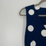 Karl Lagerfeld  Paris Women's Navy Polka Dot Wide Leg Sleeveless Jumpsuit Size 6 Photo 8