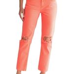 L'Agence NWT  Milana Low Rise Stovepipe‎ Jeans Womens Size 23 Shocking Orange Photo 0
