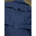 Worthington Royal Blue Double-Breasted Trench Coat Elegant Outerwear D-13 Photo 4