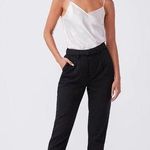 Paige Denim Simone Pleats in Black Carbon size 30 (US 10) Photo 0