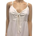 Cotton On White Tie Front Empire Waist Sleeveless Flowy Mini Dress Womens Large Photo 1